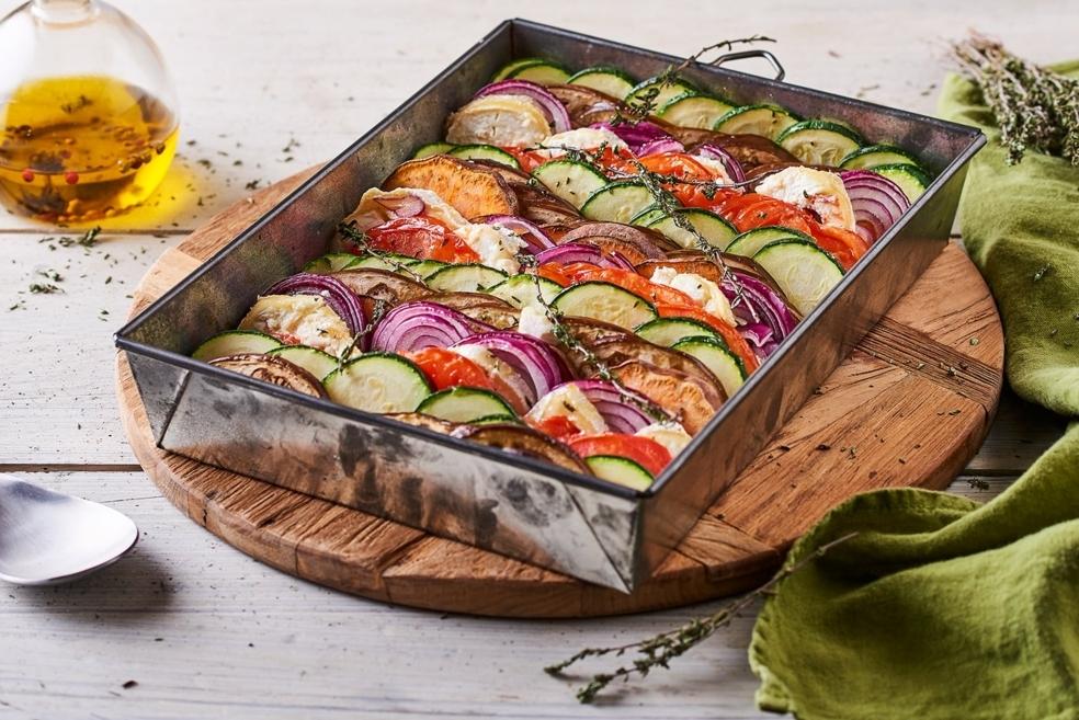 Tian de légumes et Sainte-Maure