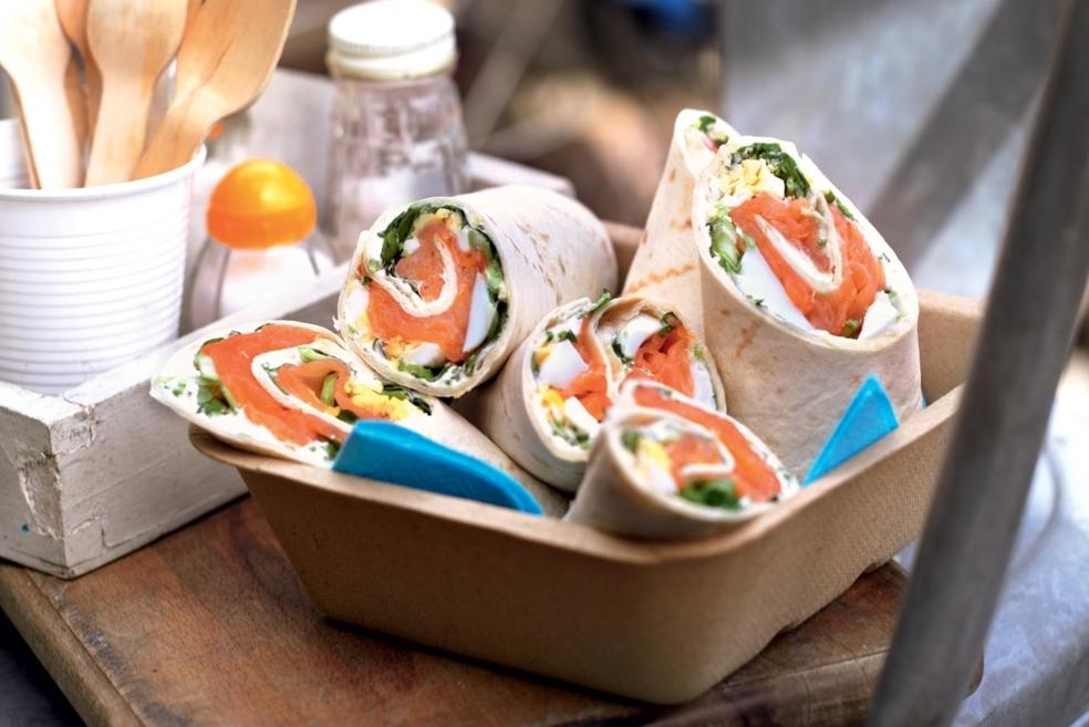 Wraps au saumon fumé