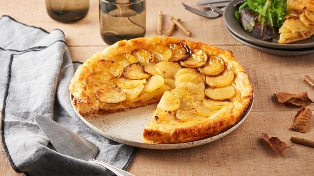 Tatin de panais et confit d’oignons