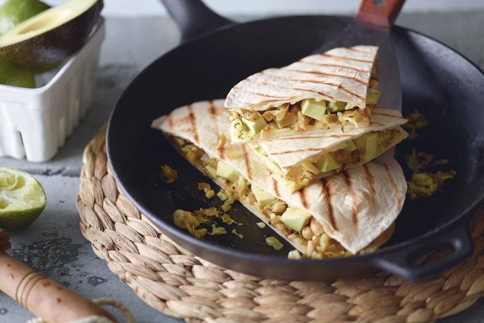 Quesadillas avocat-courgette