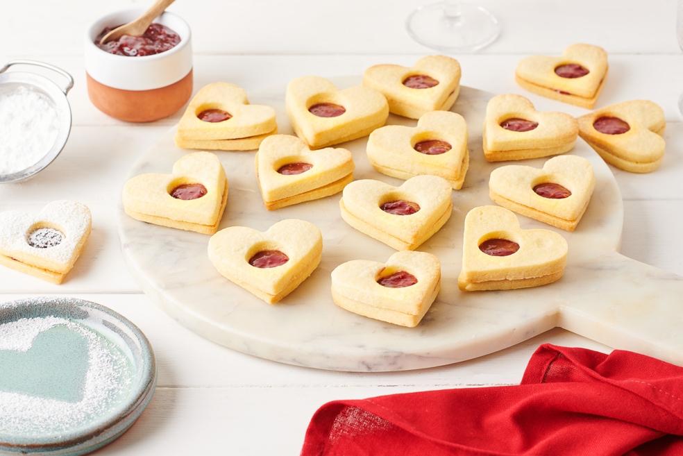 Sablés cœur framboise