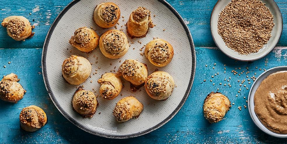 Roulés apéritif sésame et zaatar
