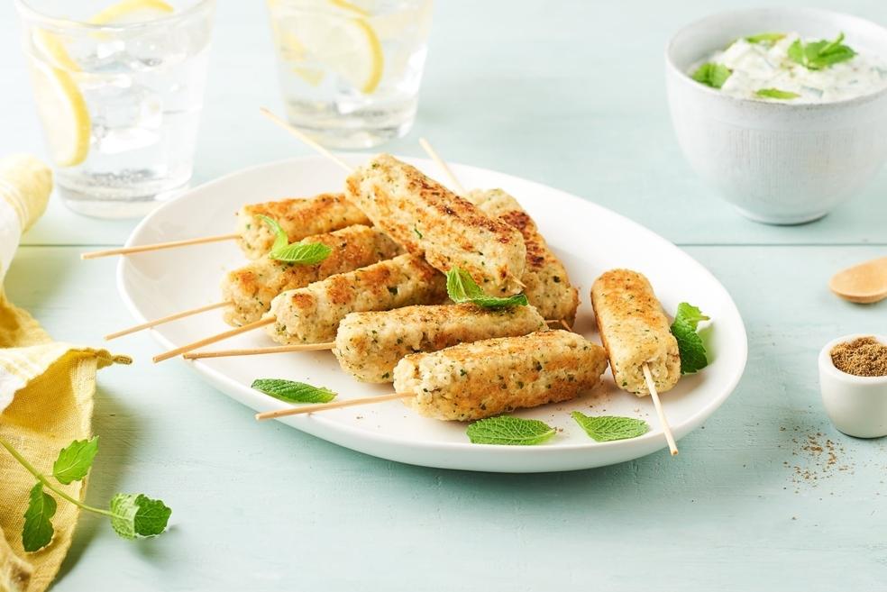 Keftas de dinde sauce concombre et menthe