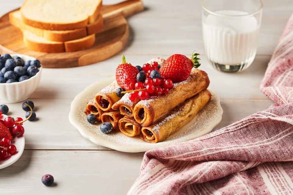 Pain perdu roulé aux fruits rouges