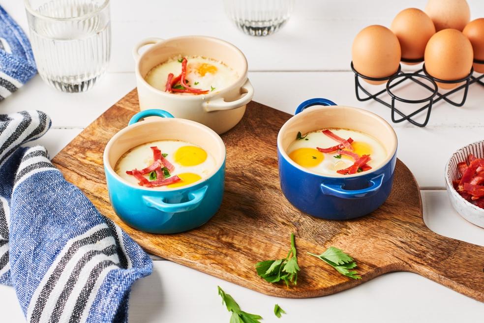 Œufs cocotte au chorizo