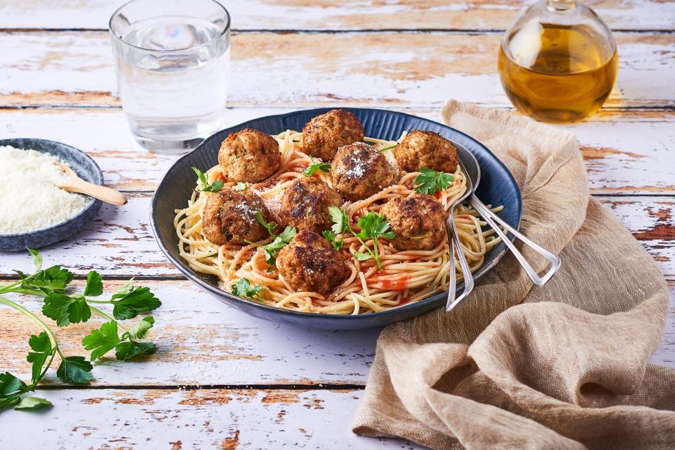 Boulettes de veau italiennes, ricotta et basilic
