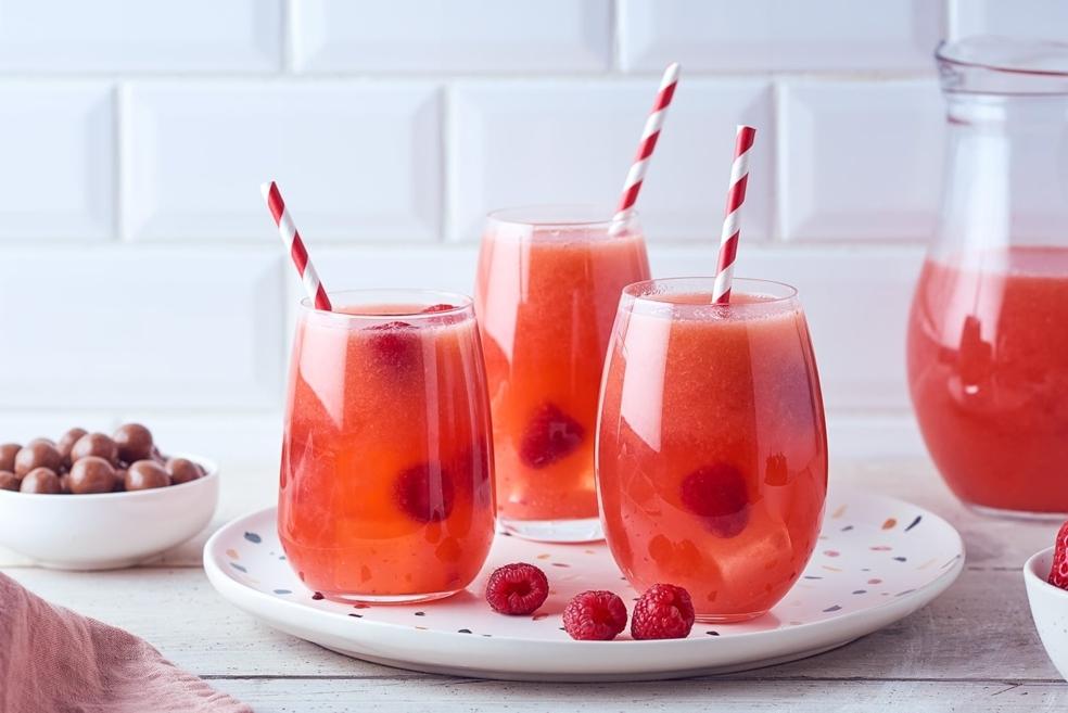 Ice tea à la fraise et framboise