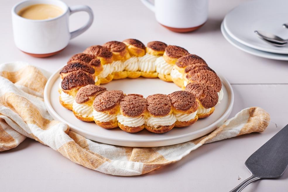 Couronne de choux craquelin au chocolat