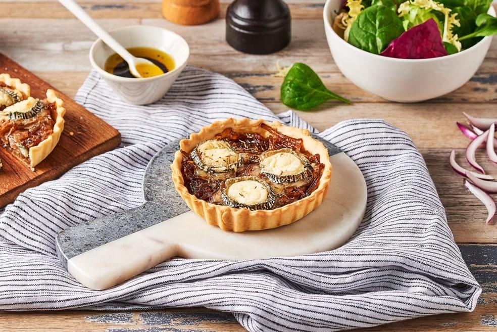 Tartelettes de chèvre et oignons caramélisés