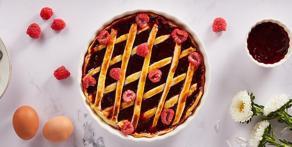 Tarte Linzer aux framboises
