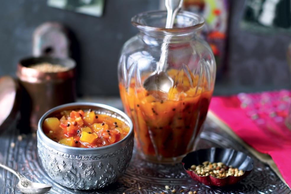 Chutney indien aux tomates et à la mangue