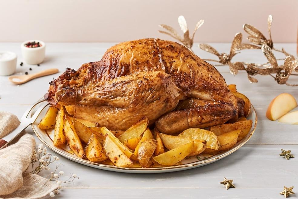 Chapon au cidre et aux pommes