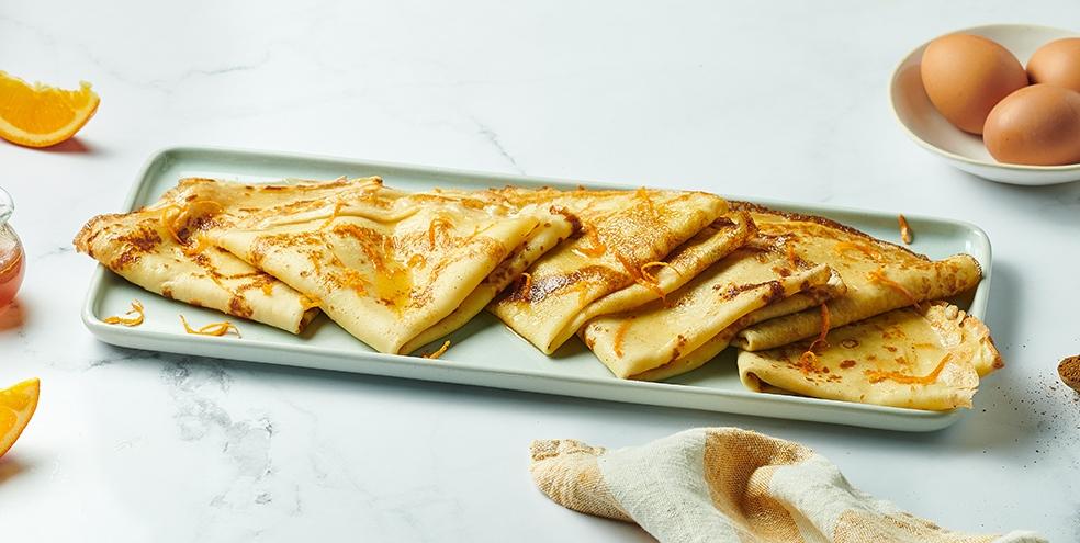 Crêpes à l'orange et à la cannelle