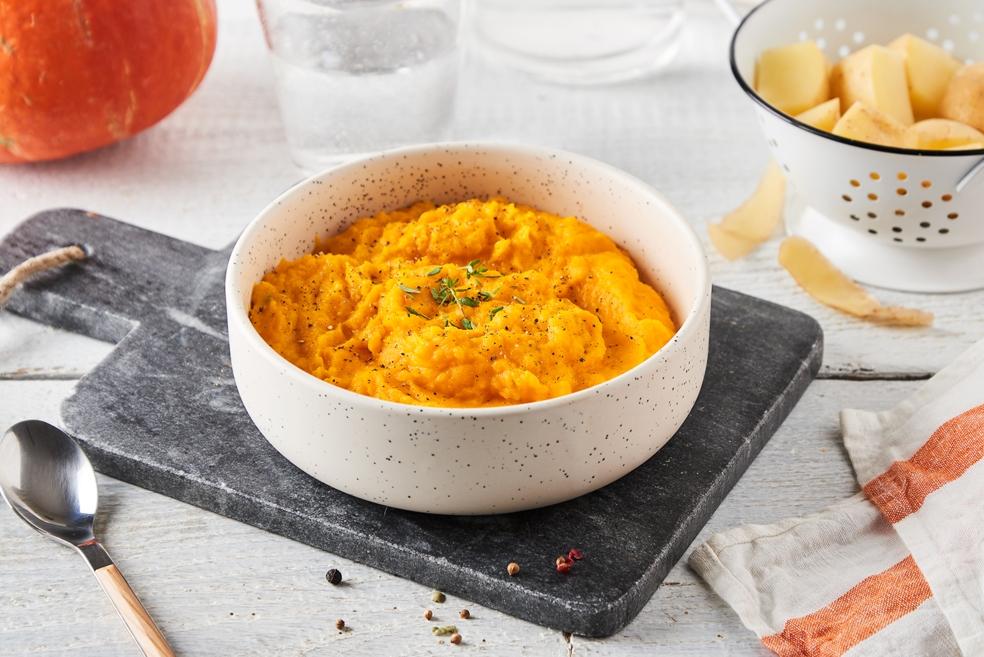 Purée de potimarron, ail et thym