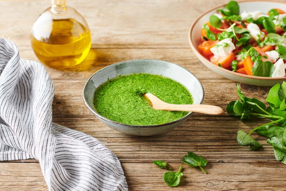 Pesto maison de cresson et amandes