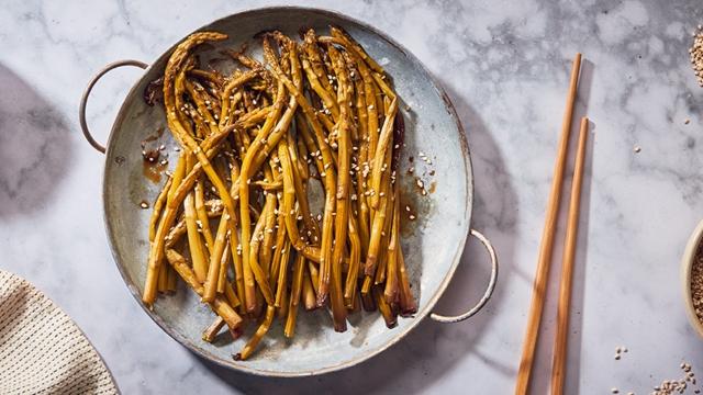 Asperges rôties à la sauce soja